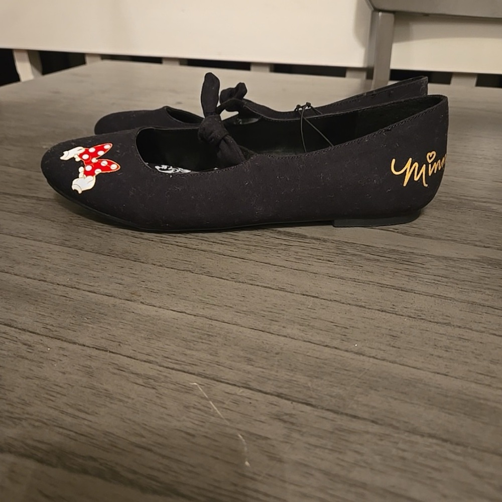 Torrid Black Flats with Red and White Bow Accents - Picture 2 of 5